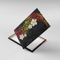 Plumeria Canvas Wall Art Polynesian Tribal Frangipani Sunset LT03 With Frame Black - Polynesian Pride
