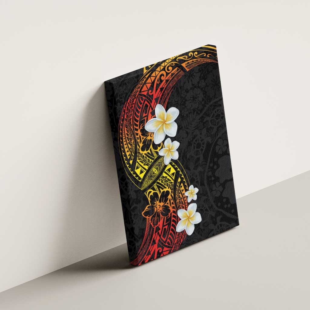 Plumeria Canvas Wall Art Polynesian Tribal Frangipani Sunset LT03 - Polynesian Pride