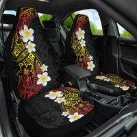 Plumeria Car Seat Cover Polynesian Tribal Frangipani Sunset LT03 One Size Black - Polynesian Pride