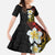 Plumeria Family Matching Short Sleeve Bodycon Dress and Hawaiian Shirt Polynesian Tribal Frangipani Sunset