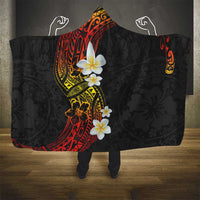 Plumeria Hooded Blanket Polynesian Tribal Frangipani Sunset LT03 - Polynesian Pride