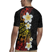 Plumeria Rugby Jersey Polynesian Tribal Frangipani Sunset LT03 - Polynesian Pride