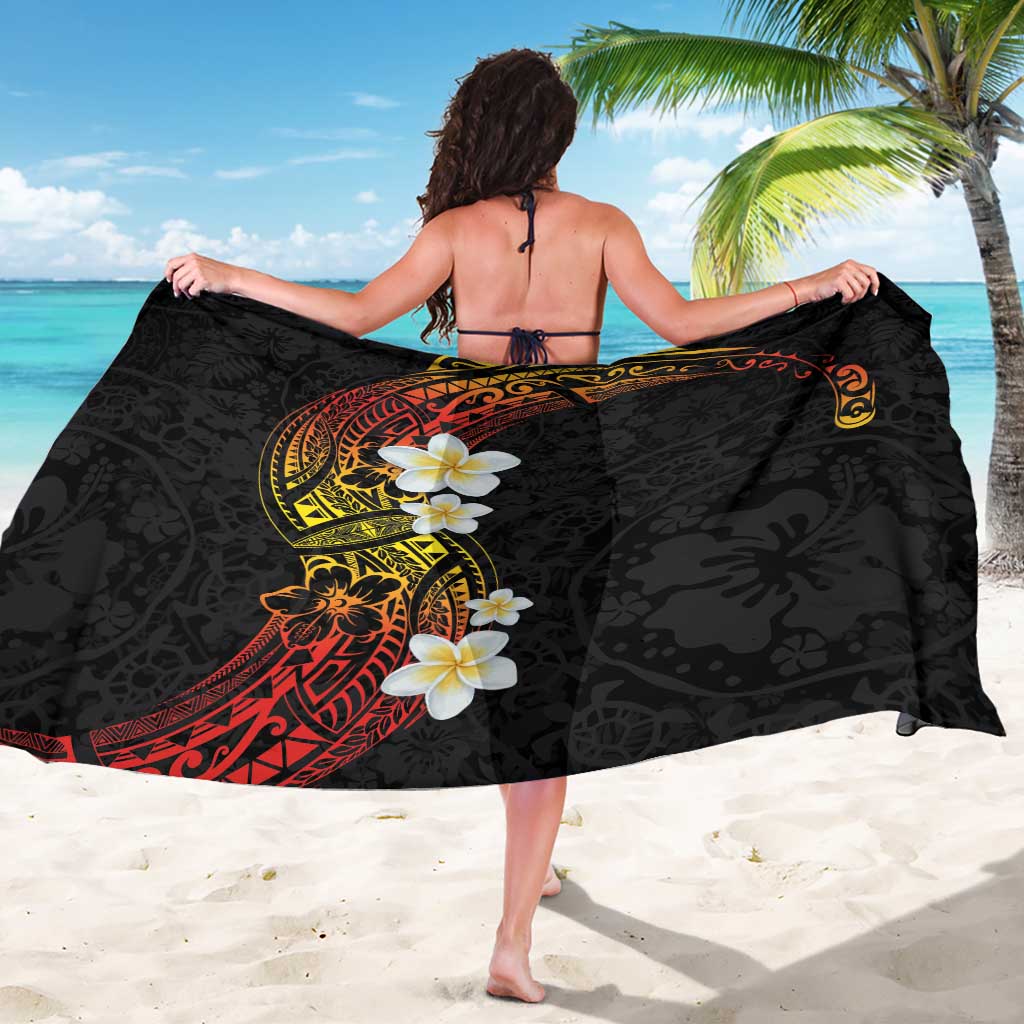 Plumeria Sarong Polynesian Tribal Frangipani Sunset LT03 - Polynesian Pride
