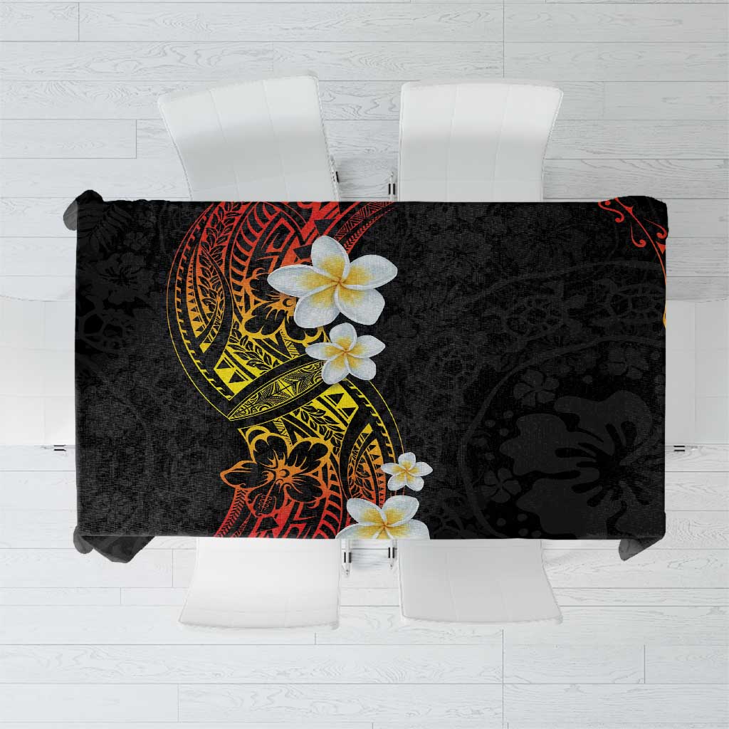 Plumeria Tablecloth Polynesian Tribal Frangipani Sunset