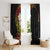 Plumeria Window Curtain Polynesian Tribal Frangipani Sunset