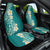 Plumeria Car Seat Cover Polynesian Tribal Frangipani Teal