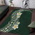 Plumeria Area Rug Polynesian Tribal Frangipani Green