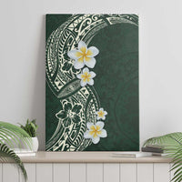 Plumeria Canvas Wall Art - Polynesian Tribal Frangipani Green LT03 - Polynesian Pride