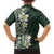 Plumeria Family Matching Puletasi and Hawaiian Shirt Polynesian Tribal Frangipani Green