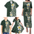 Plumeria Family Matching Puletasi and Hawaiian Shirt Polynesian Tribal Frangipani Green