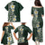 Plumeria Family Matching Puletasi and Hawaiian Shirt Polynesian Tribal Frangipani Green