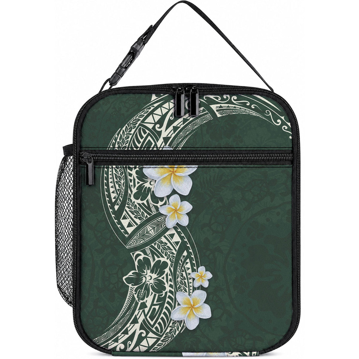 Plumeria Lunch Bag LT03 10.2 × 8.3 × 4.3 inch Green - Polynesian Pride