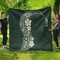 Plumeria Quilt Polynesian Tribal Frangipani Green LT03 - Polynesian Pride