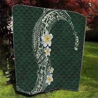 Plumeria Quilt Polynesian Tribal Frangipani Green LT03 - Polynesian Pride