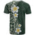 Plumeria T Shirt Polynesian Tribal Frangipani Green