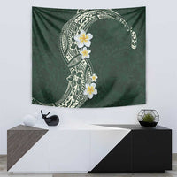 Plumeria Tapestry Polynesian Tribal Frangipani Green LT03 - Polynesian Pride