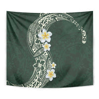 Plumeria Tapestry Polynesian Tribal Frangipani Green LT03 - Polynesian Pride