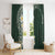 Plumeria Window Curtain Polynesian Tribal Frangipani Green