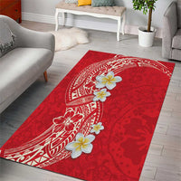 Plumeria Area Rug Polynesian Tribal Frangipani Red LT03 - Polynesian Pride