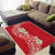 Plumeria Area Rug Polynesian Tribal Frangipani Red