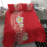 Plumeria Bedding Set Polynesian Tribal Frangipani Red LT03 - Polynesian Pride