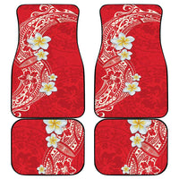 Plumeria Car Mats Polynesian Tribal Frangipani Red LT03 - Polynesian Pride