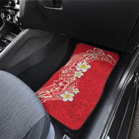 Plumeria Car Mats Polynesian Tribal Frangipani Red LT03 - Polynesian Pride