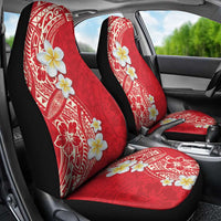 Plumeria Car Seat Cover Polynesian Tribal Frangipani Red LT03 - Polynesian Pride