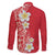 Plumeria Family Matching Puletasi and Hawaiian Shirt Polynesian Tribal Frangipani Red