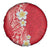 Plumeria Spare Tire Cover Polynesian Tribal Frangipani Red