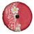 Plumeria Spare Tire Cover Polynesian Tribal Frangipani Red