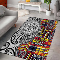 Niue Hiapo and Maori Decoration Tattoos Area Rug LT03 - Polynesian Pride
