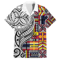 Niue Hiapo and Maori Decoration Tattoos Hawaiian Shirt LT03 White - Polynesian Pride