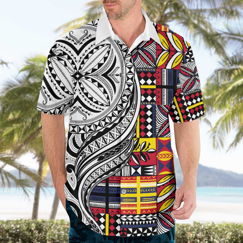 Niue Hiapo and Maori Decoration Tattoos Hawaiian Shirt LT03 - Polynesian Pride