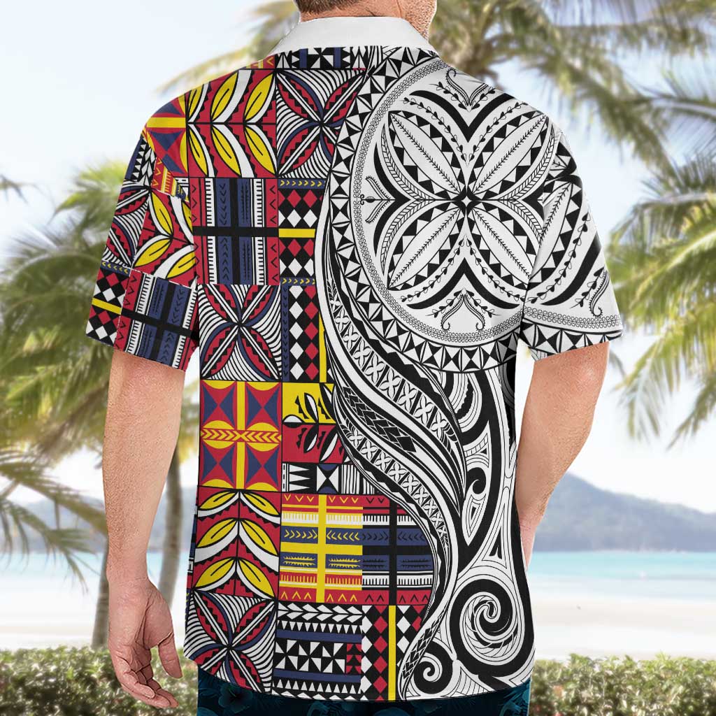 Niue Hiapo and Maori Decoration Tattoos Hawaiian Shirt LT03 - Polynesian Pride