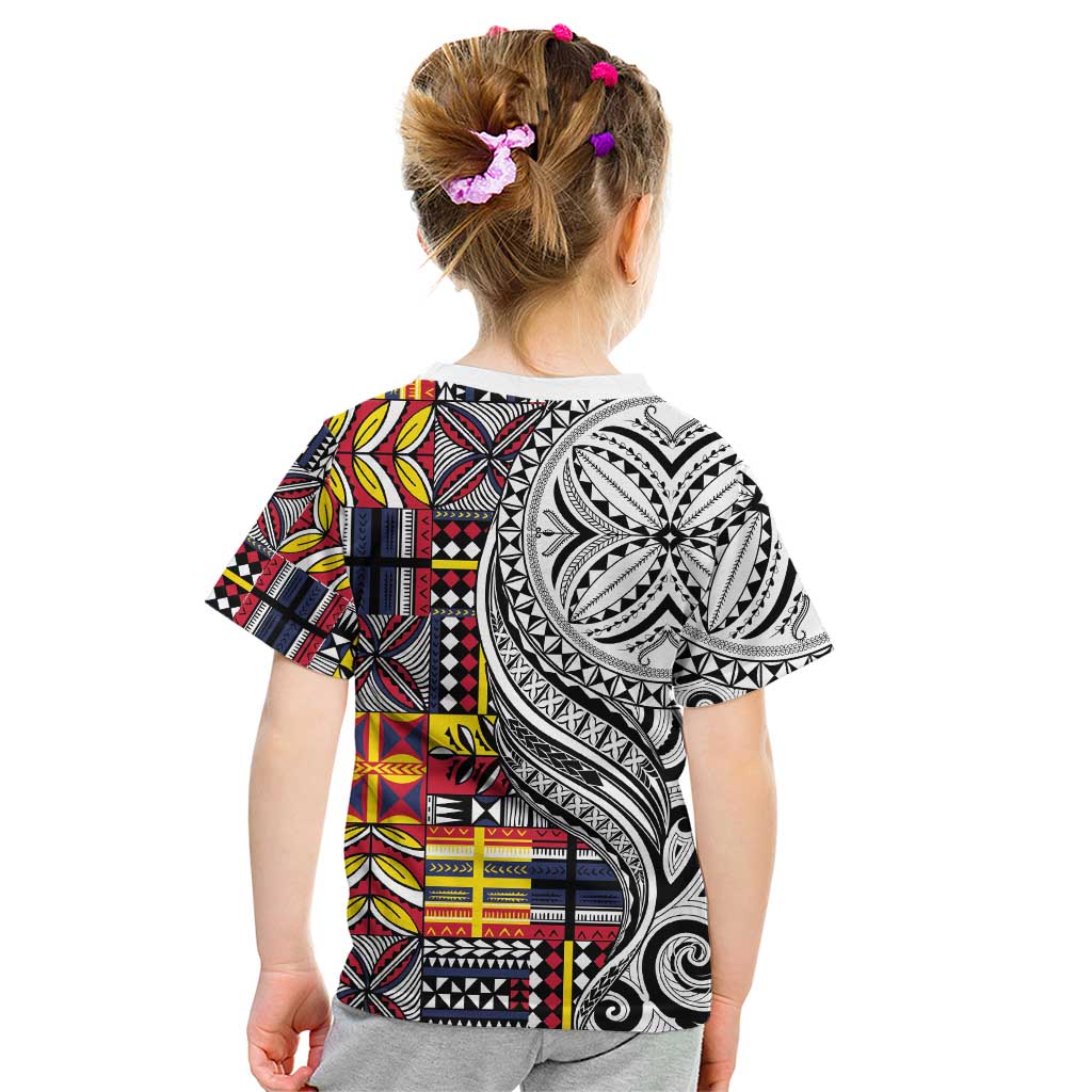 Niue Hiapo and Maori Decoration Tattoos Kid T Shirt LT03 - Polynesian Pride