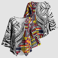 Niue Hiapo and Maori Decoration Tattoos Kimono Sleeve Blouse LT03 - Polynesian Pride