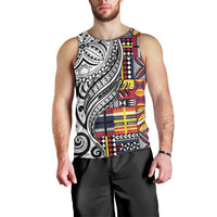 Niue Hiapo and Maori Decoration Tattoos Men Tank Top LT03 - Polynesian Pride