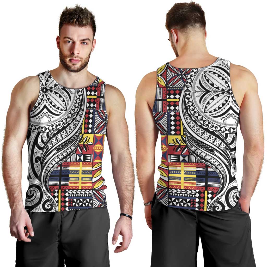 Niue Hiapo and Maori Decoration Tattoos Men Tank Top LT03 - Polynesian Pride