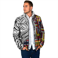 Niue Hiapo and Maori Decoration Tattoos Padded Jacket LT03 - Polynesian Pride