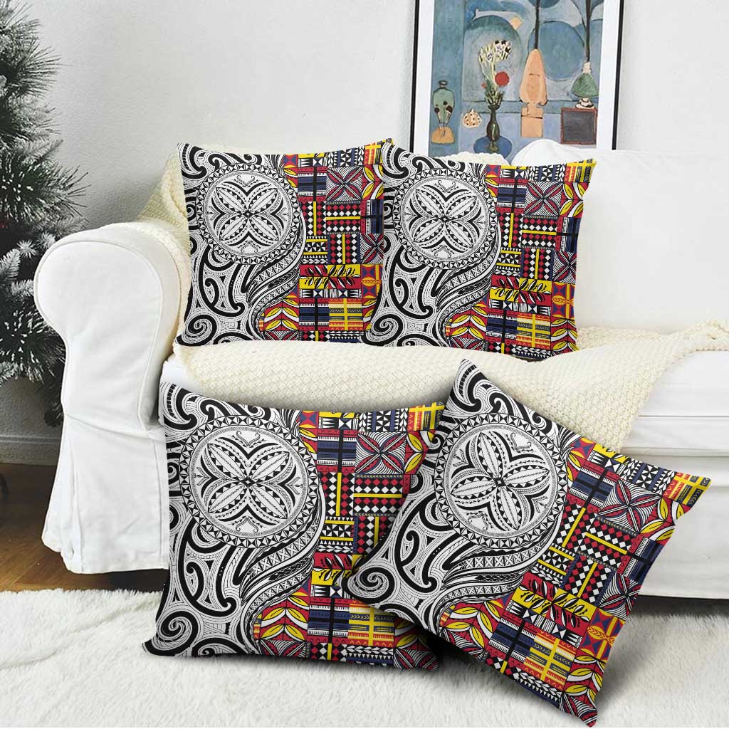 Niue Hiapo and Maori Decoration Tattoos Pillow Cover LT03 - Polynesian Pride
