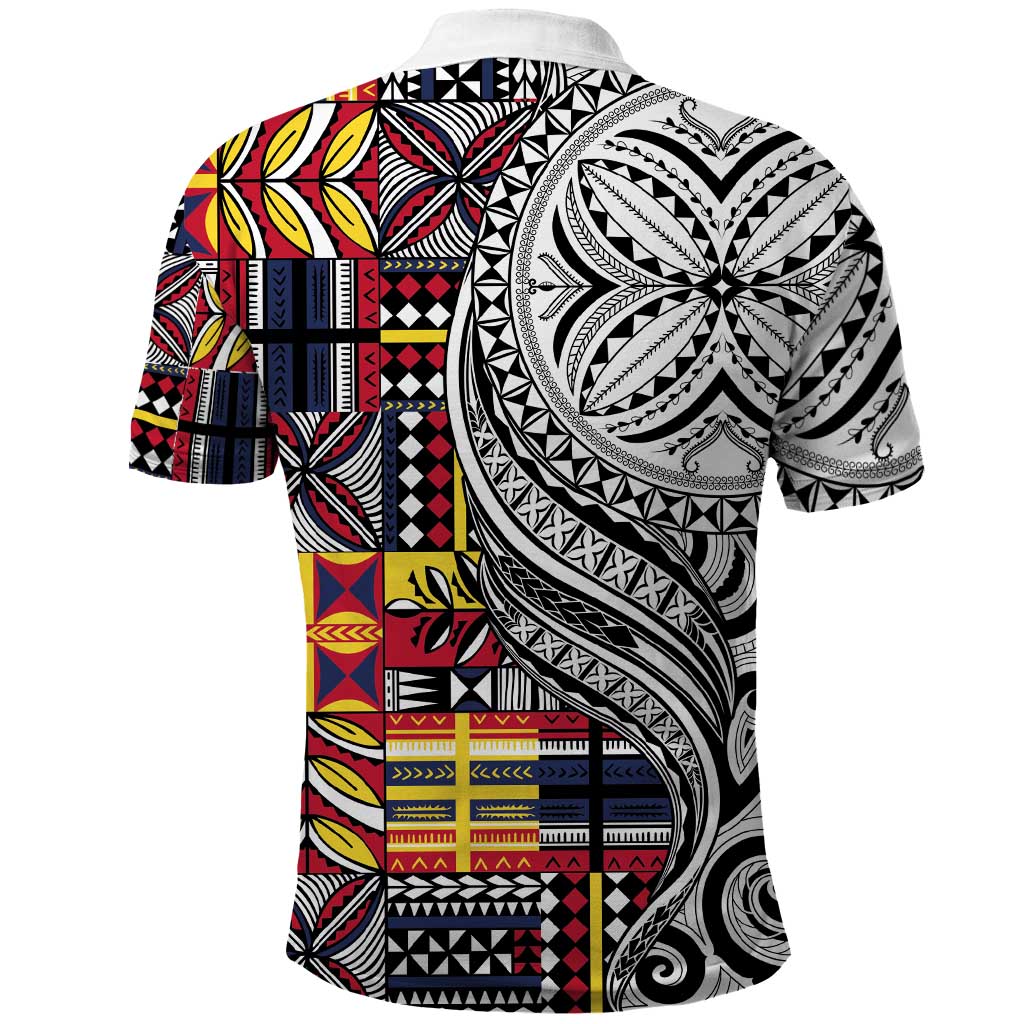 Niue Hiapo and Maori Decoration Tattoos Polo Shirt LT03 - Polynesian Pride