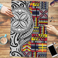 Niue Hiapo and Maori Decoration Tattoos Puzzle LT03 White - Polynesian Pride