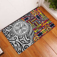 Niue Hiapo and Maori Decoration Tattoos Rubber Doormat LT03 - Polynesian Pride