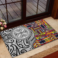 Niue Hiapo and Maori Decoration Tattoos Rubber Doormat LT03 - Polynesian Pride
