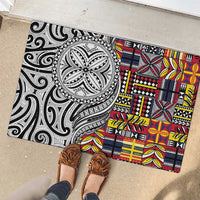 Niue Hiapo and Maori Decoration Tattoos Rubber Doormat LT03 - Polynesian Pride