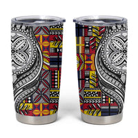 Niue Hiapo and Maori Decoration Tattoos Tumbler Cup LT03 White - Polynesian Pride