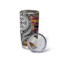 Niue Hiapo and Maori Decoration Tattoos Tumbler Cup LT03 - Polynesian Pride