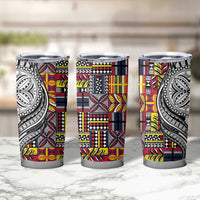 Niue Hiapo and Maori Decoration Tattoos Tumbler Cup LT03 - Polynesian Pride