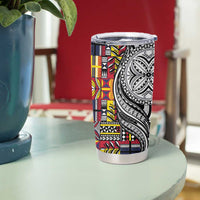 Niue Hiapo and Maori Decoration Tattoos Tumbler Cup LT03 - Polynesian Pride